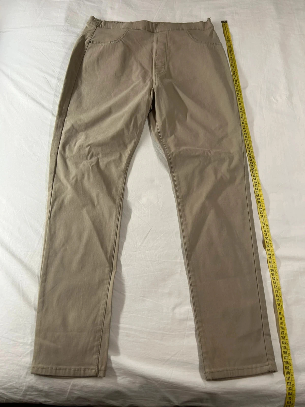 Vintage brown beige straight-leg pants – photo 2